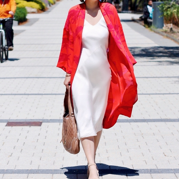 Babaton Robe, Red, sz L - Picture 1 of 1